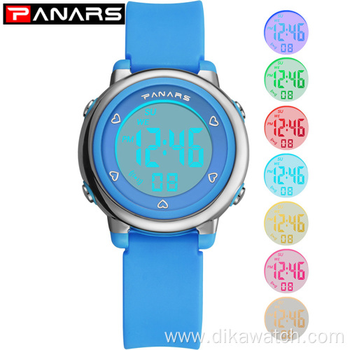 New Trendy Kids LED Watch Luxury Alarm Chronograph Light Watch Fashion Waterproof Calendar Hour Clock Soft Silicon Digital Watch